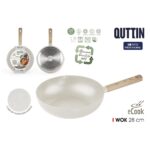 Padella Wok Quttin ECOOK Bianco 28 x 8 cm 2,8 mm (6 Unità)