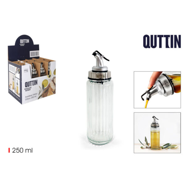 Oliera Quttin OTTICO Trasparente Argentato Vetro 250 ml (24 Unità)