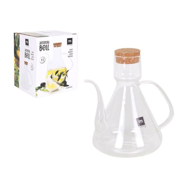 Oliera La Mediterránea Bell Trasparente Silicone Vetro Borosilicato 1 L (4 Unità)