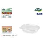 Vassoi Riutilizzabili per Alimenti Algon OPS 250 ml 15,8 x 12,9 x 3 cm (6 Pezzi) (24 Unità)