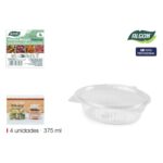 Vassoi Riutilizzabili per Alimenti Algon OPS 375 ml 16 x 12,7 x 4,7 cm (4 Pezzi) (24 Unità)
