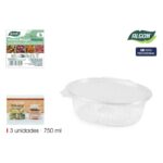 Vassoi Riutilizzabili per Alimenti Algon OPS 750 ml 18,7 x 15,3 x 5 cm (3 Pezzi) (24 Unità)
