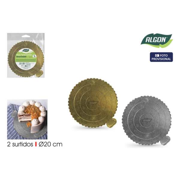 Base per torta Algon Dorato 20 x 20 cm (36 Unità)