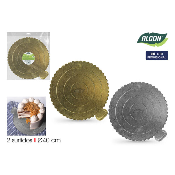 Base per torta Algon Dorato 40 x 40 cm (36 Unità)