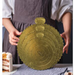 Base per torta Algon Dorato 40 x 40 cm (36 Unità)