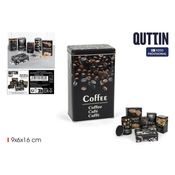 Barattolo in Metallo Quttin COFFEE (12 Unità)