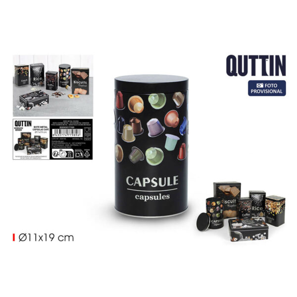 Barattolo in Metallo Quttin Capsules (12 Unità)