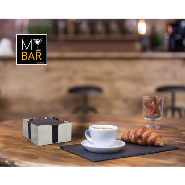 Portatovagliolo My Bar Acciaio 12 x 12 x 6 cm (24 Unità)