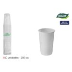 Set di Bicchieri Algon Bianco 250 ml 50 Pezzi (18 Unità)