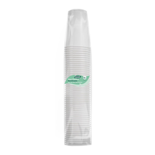 Set di Bicchieri Algon Bianco 250 ml 50 Pezzi (18 Unità)