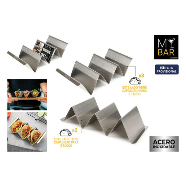 Supporto per tacos My Bar 22 x 10 x 5 cm 0,6 mm (24 Unità)