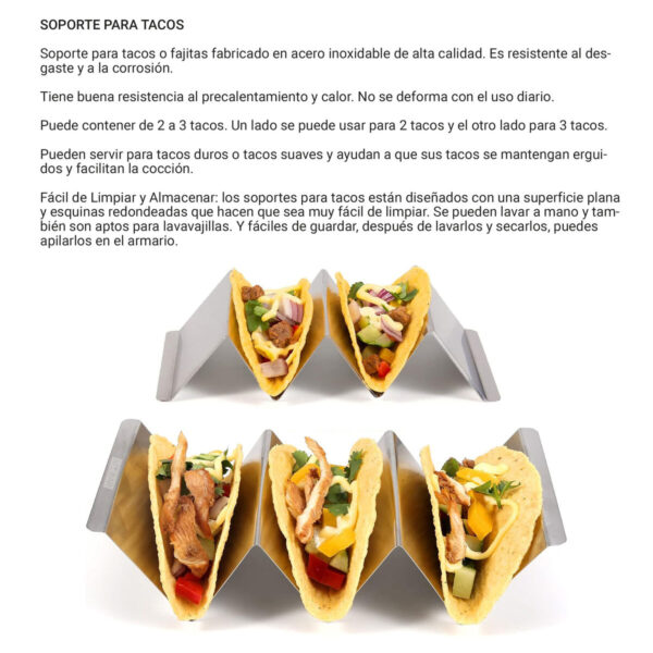 Supporto per tacos My Bar 22 x 10 x 5 cm 0,6 mm (24 Unità)