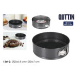 Stampo Removibile Quttin Nero 20 x 6,8+24 x 7 cm 2 Pezzi (6 Unità)