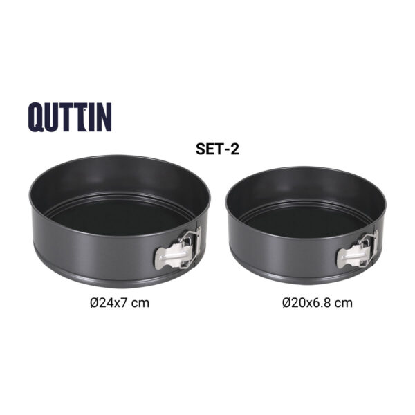 Stampo Removibile Quttin Nero 20 x 6,8+24 x 7 cm 2 Pezzi (6 Unità)