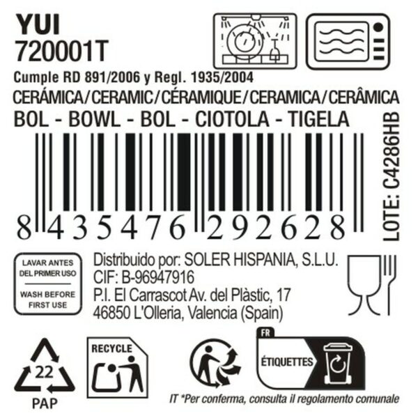 Ciotola per Aperitivi La Mediterránea Yui (36 Unità)