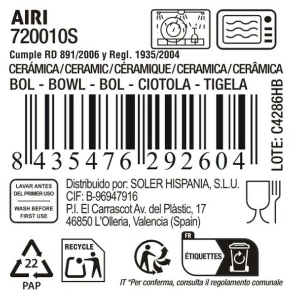 Ciotola per Aperitivi La Mediterránea Airi (18 Unità)