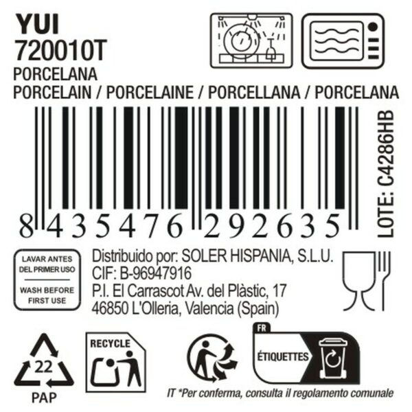 Ciotola per Aperitivi La Mediterránea Yui (18 Unità)