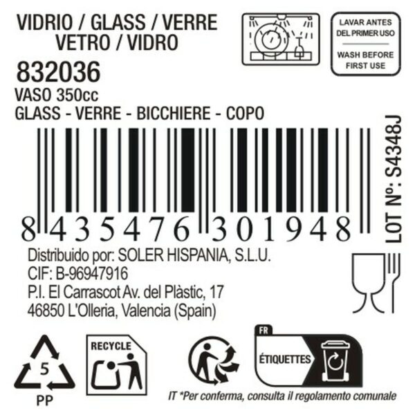 Bicchiere di acqua La Mediterránea Coliseo (48 Unità)