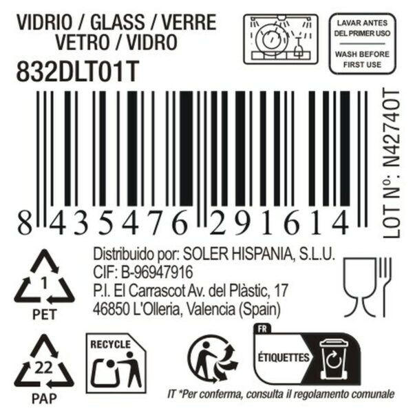 Bicchiere di acqua La Mediterránea Syros (48 Unità)