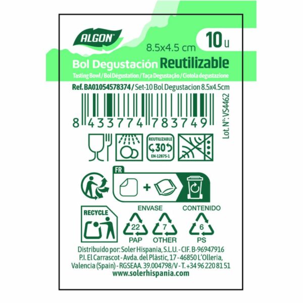 Ciotola per Aperitivi Algon 10 Pezzi (24 Unità)