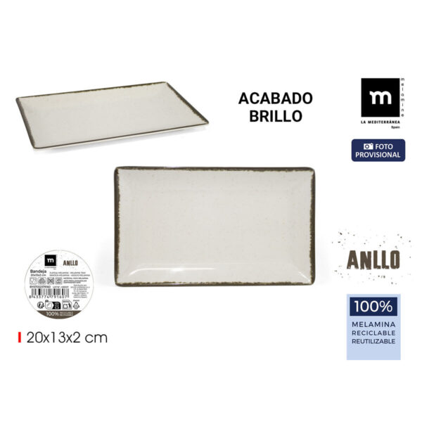 Vassoio La Mediterránea 20 x 13 x 2 cm (24 Unità)