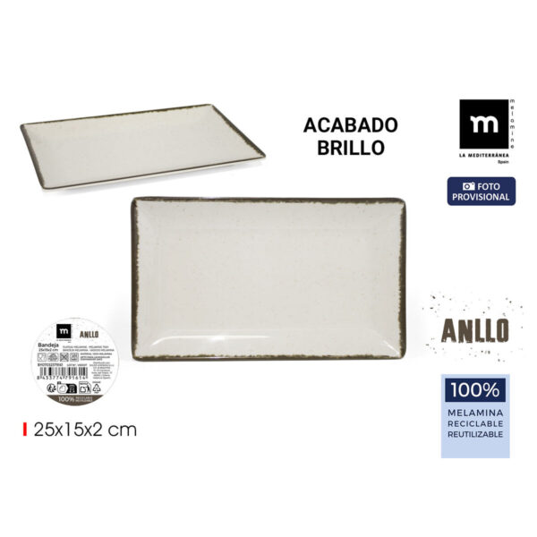 Vassoio La Mediterránea 25 x 15 x 2 cm (12 Unità)