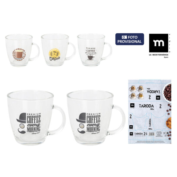 Set di Bicchieri La Mediterránea Taroda 380 ml 2 Pezzi (24 Unità)