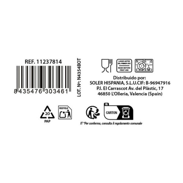 Set di Bicchieri La Mediterránea Leza 400 ml 6 Pezzi (8 Unità)