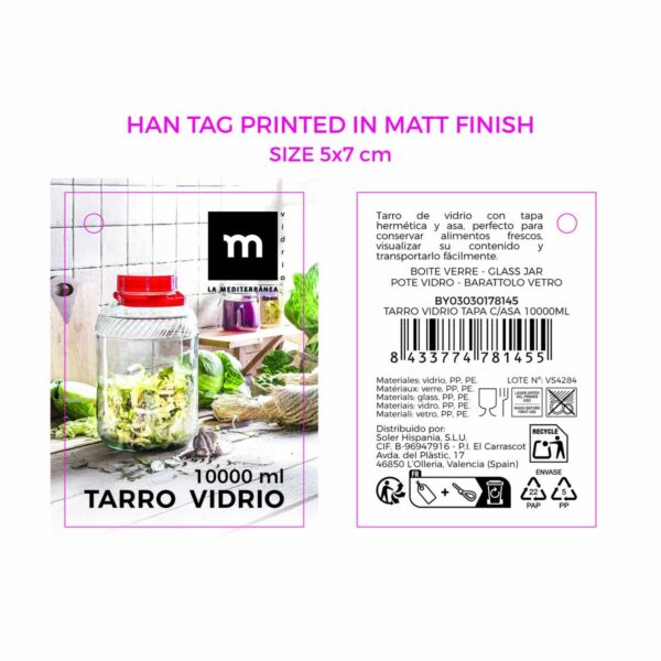 Barattolo La Mediterránea 10 L (4 Unità)