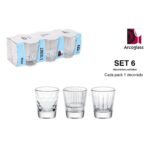 Set di Bicchierini da Chicchetto Arcoglass Secret 50 ml 6 Pezzi (18 Unità)