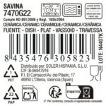 Teglia da Cucina La Mediterránea Savina Ovale Ø 33 x 14,6 x 2,5 cm (8 Unità)