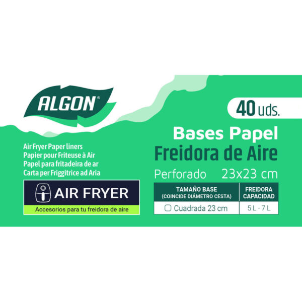 Carta per friggitrice ad aria Inde 23 cm (24 Unità)