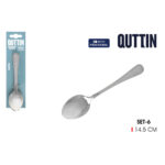 Set di cucchiai da dessert Quttin Sofia Nero 14,5 x 3,5 cm 6 Pezzi (12 Unità)