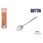 Set di cucchiai da dessert Quttin LOUVRE Argentato 1,5 mm 14,8 x 3,2 cm 6 Pezzi (12 Unità)