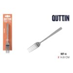 Set di Forchette da Dolce Quttin LOUVRE Argentato 1,5 mm 14,8 x 3,2 cm 6 Pezzi (12 Unità)