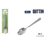 Set di cucchiai da dessert Quttin MOMA Nero 14,2 x 3,2 cm 6 Pezzi (12 Unità)