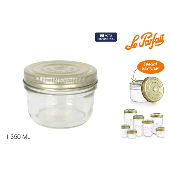 Vaso Le Parfait Wiss Trasparente Dorato 350 ml Ermetico (6 Unità)