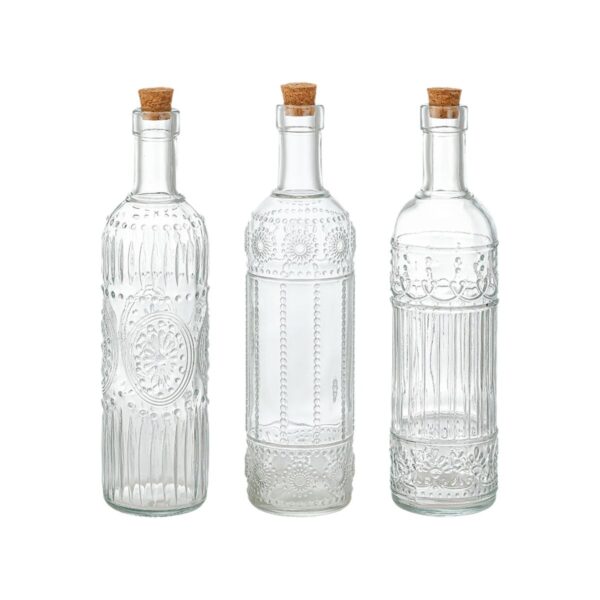 Bottiglia di Vetro La Mediterránea Trasparente Sughero Vetro 1 L (12 Unità)