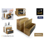 Contenitore per Sistemare Multiuso My Bar Legno 14,5 x 18 x 12 cm (6 Unità)