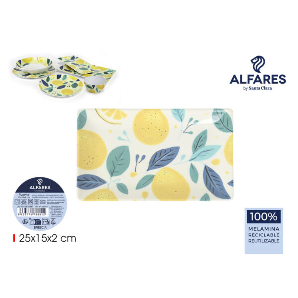 Teglia da Cucina Alfares BRESCIA 25 x 15 x 2 cm (12 Unità)