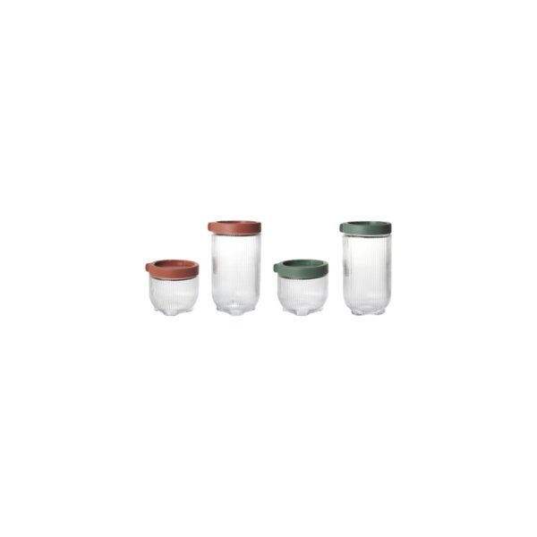 Set di Barattoli La Mediterránea Elsa Vetro polipropilene 4 Pezzi (6 Unità)