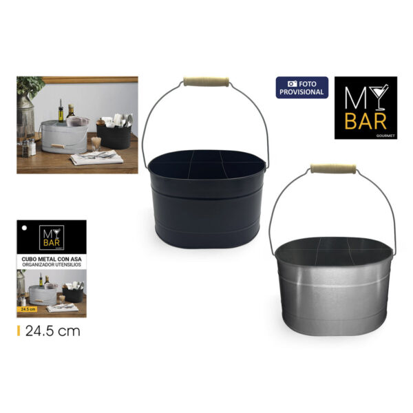 Secchio con Manico My Bar Metallo 24,5 x 18 x 15 cm (6 Unità)