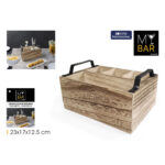 Contenitore per Sistemare Multiuso My Bar Legno 12,5 cm 23 x 16,8 x 10 cm (8 Unità)