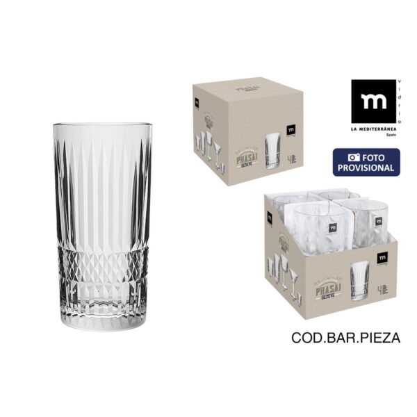 Bicchiere La Mediterránea Phasai geneve Trasparente Vetro 460 ml (24 Unità)