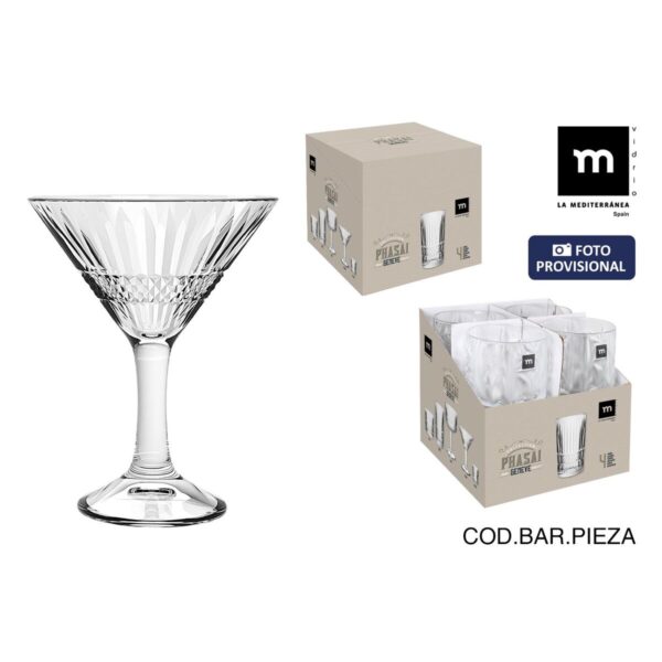 Bicchiere da cocktail La Mediterránea Phasai geneve Trasparente Vetro 200 ml (24 Unità)