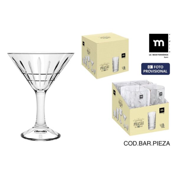 Bicchiere da cocktail La Mediterránea Phasai rio Trasparente Vetro 200 ml (24 Unità)