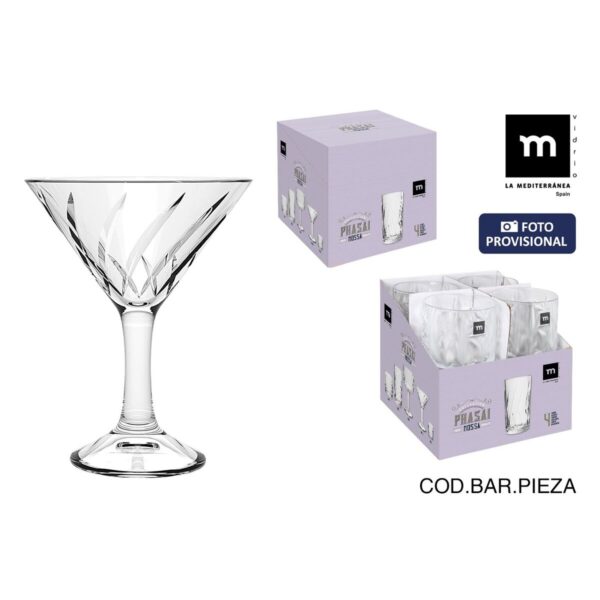 Bicchiere da cocktail La Mediterránea Phasai nossa Trasparente Vetro 200 ml (24 Unità)