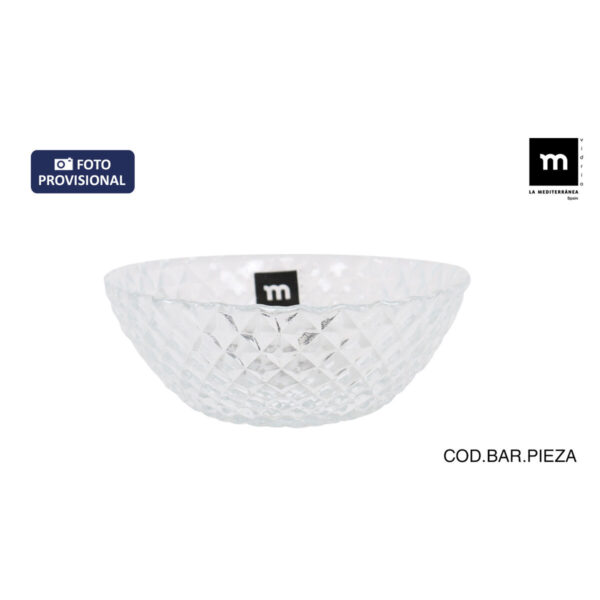 Ciotola La Mediterránea Diamond Trasparente Vetro Ø 17 cm (24 Unità)