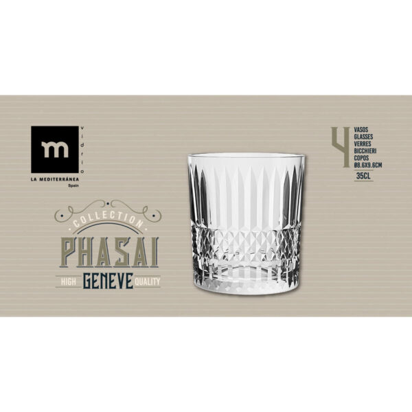 Bicchiere La Mediterránea Phasai geneve Trasparente Vetro 350 ml (24 Unità)