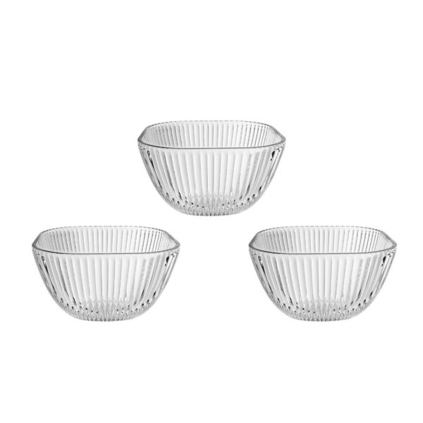 Set di Ciotole La Mediterránea Eddas Trasparente Vetro 270 ml 3 Pezzi (12 Unità)